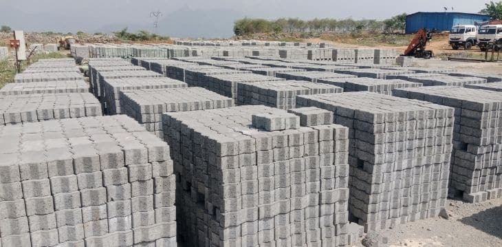 solid high-density cement block